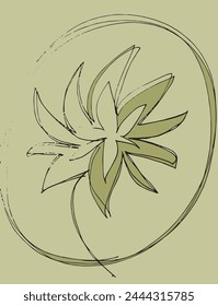 Outline illustration vector image of a  lotus flower.
Hand drawn artwork of a lotus logo.
Simple cute original logo.
Hand drawn vector illustration for posters.