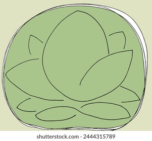 Outline illustration vector image of a  lotus flower.
Hand drawn artwork of a lotus logo.
Simple cute original logo.
Hand drawn vector illustration for posters.