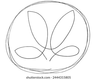 Outline illustration vector image of a  lotus flower.
Hand drawn artwork of a lotus logo.
Simple cute original logo.
Hand drawn vector illustration for posters.