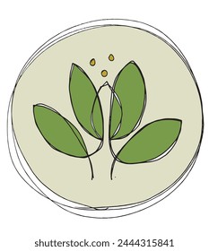 Outline illustration vector image of a  lotus flower.
Hand drawn artwork of a lotus logo.
Simple cute original logo.
Hand drawn vector illustration for posters.