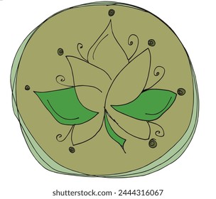 Outline illustration vector image of a  lotus flower.
Hand drawn artwork of a lotus logo.
Simple cute original logo.
Hand drawn vector illustration for posters.