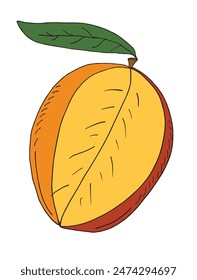 Umriss Illustration Vektorgrafik Bild einer Mango.
Handgezeichnetes Kunstwerk einer Mango.
Einfaches, niedliches Original-Logo.
Handgezeichnete Vektorillustration für Poster.