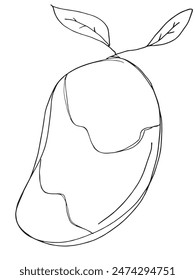 Outline illustration vector image of a mango.
Hand drawn artwork of a mango.
Simple cute original logo.
Hand drawn vector illustration for posters.