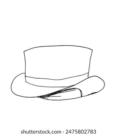 Outline illustration vector image of a mans hat.
Hand drawn artwork of a hat.
Simple cute original logo.
Hand drawn vector illustration for posters.