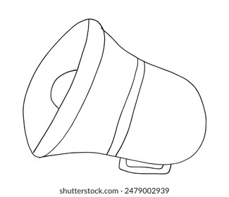 Imagen de Vector de un megáfono.
Dibujo a mano de un megáfono.
Simple lindo logotipo original.
Ilustración vectorial dibujada a mano para carteles.