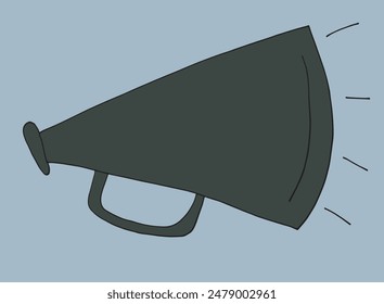 Outline illustration vector image of a megaphone.
Hand drawn artwork of a megaphone.
Simple cute original logo.
Hand drawn vector illustration for posters.