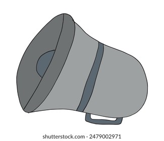 Outline illustration vector image of a megaphone.
Hand drawn artwork of a megaphone.
Simple cute original logo.
Hand drawn vector illustration for posters.