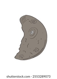 Ilustración de contorno Imagen de Vector de una luna.
Dibujado a mano obra de arte de una luna.
Logo original lindo simple.
Ilustración vectorial dibujada a mano para carteles.