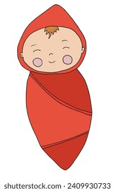 Outline illustration vector image of a new born baby.
Hand drawn artwork of a little baby.
Simple cute original logo.
Hand drawn vector illustration for posters