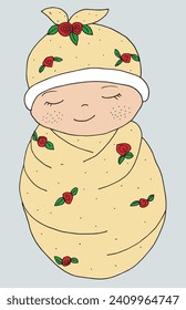 Outline illustration vector image of a new born baby.
Hand drawn artwork of a little baby.
Simple cute original logo.
Hand drawn vector illustration for posters