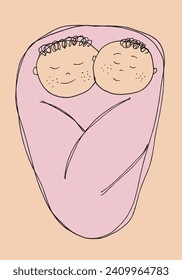 Umfassende Vektorgrafik eines Neugeborenen.
Handgezeichnete Kunstwerke eines kleinen Babys.
Einfaches, niedliches Originallogo.
Handgezeichnete Vektorgrafik für Poster