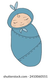 Outline illustration vector image of a new born baby.
Hand drawn artwork of a little baby.
Simple cute original logo.
Hand drawn vector illustration for posters