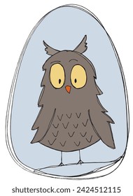 Outline illustration vector image of an owl.
Hand drawn artwork of an owl.
Simple cute original logo.
Hand drawn vector illustration for posters.