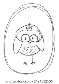 Outline illustration vector image of an owl.
Hand drawn artwork of an owl.
Simple cute original logo.
Hand drawn vector illustration for posters.