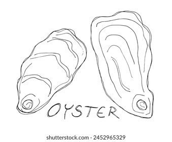 Outline illustration vector image of an oyster.
Hand drawn artwork of an oyster.
Simple cute original logo.
Hand drawn vector illustration for posters.