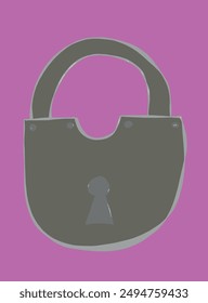 Outline illustration vector image of a padlock.
Hand drawn artwork of a padlock.
Simple cute original logo.
Hand drawn vector illustration for posters.
