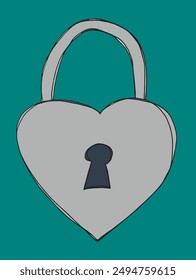 Outline illustration vector image of a padlock.
Hand drawn artwork of a padlock.
Simple cute original logo.
Hand drawn vector illustration for posters.