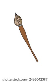 Outline illustration vector image of a paint brush.
Hand drawn artwork of a paint brush.
Simple cute original logo.
Hand drawn vector illustration for posters.