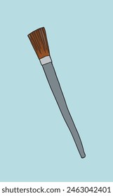 Outline illustration vector image of a paint brush.
Hand drawn artwork of a paint brush.
Simple cute original logo.
Hand drawn vector illustration for posters.