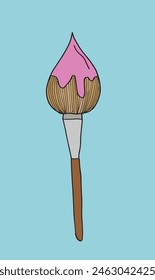 Ilustración de contorno Imagen de Vector de un pincel.
Obra de arte dibujada a mano de un pincel.
Simple lindo logotipo original.
Ilustración vectorial dibujada a mano para carteles.