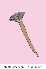 Outline illustration vector image of a paint brush.
Hand drawn artwork of a paint brush.
Simple cute original logo.
Hand drawn vector illustration for posters.