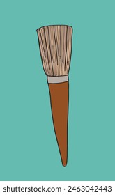 Ilustración de contorno Imagen de Vector de un pincel.
Obra de arte dibujada a mano de un pincel.
Simple lindo logotipo original.
Ilustración vectorial dibujada a mano para carteles.