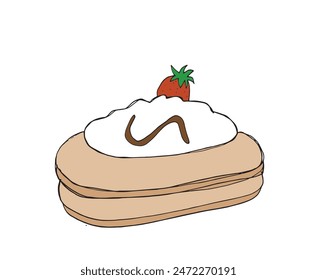 Outline illustration vector image of a pancake.
Hand drawn artwork of a pancake.
Simple cute original logo.
Hand drawn vector illustration for posters.