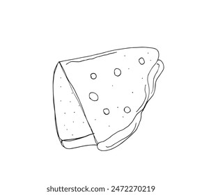 Ilustración esquemática Imagen de Vector de un panqueque.
Obra de arte dibujada a mano de un panqueque.
Simple lindo logotipo original.
Ilustración vectorial dibujada a mano para carteles.