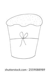 Outline illustration vector image of a panettone.
Hand drawn artwork of a panettone.
Simple cute original logo.
Hand drawn vector illustration for posters.