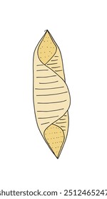 Esquema ilustración Vector Imagen de una pasta.
Dibujado a mano obra de arte de una pasta.
Logo original lindo simple.
Ilustración vectorial dibujada a mano para carteles.
