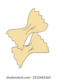 Outline illustration vector image of a pasta.
Hand drawn artwork of a pasta.
Simple cute original logo.
Hand drawn vector illustration for posters.