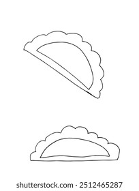 Outline illustration vector image of a pasta.
Hand drawn artwork of a pasta.
Simple cute original logo.
Hand drawn vector illustration for posters.