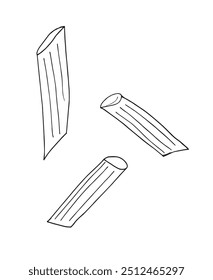 Outline illustration vector image of a pasta.
Hand drawn artwork of a pasta.
Simple cute original logo.
Hand drawn vector illustration for posters.