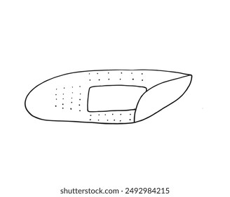 Outline illustration vector image of a patch.
Hand drawn artwork of a plaster.
Simple cute original logo.
Hand drawn vector illustration for posters.