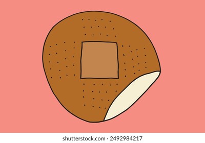 Outline illustration vector image of a patch.
Hand drawn artwork of a plaster.
Simple cute original logo.
Hand drawn vector illustration for posters.