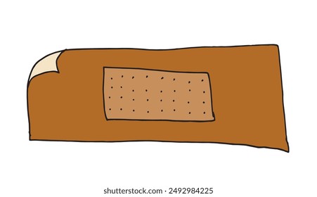 Outline illustration vector image of a patch.
Hand drawn artwork of a plaster.
Simple cute original logo.
Hand drawn vector illustration for posters.