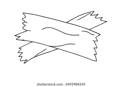 Outline illustration vector image of a patch.
Hand drawn artwork of a plaster.
Simple cute original logo.
Hand drawn vector illustration for posters.