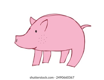 Outline illustration vector image of a piggy bank.
Hand drawn artwork of a piggy bank.
Simple cute original logo.
Hand drawn vector illustration for posters.