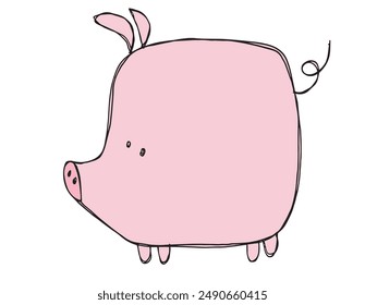 Outline illustration vector image of a piggy bank.
Hand drawn artwork of a piggy bank.
Simple cute original logo.
Hand drawn vector illustration for posters.