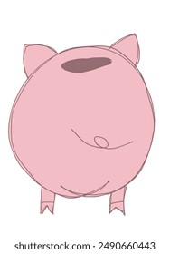 Outline illustration vector image of a piggy bank.
Hand drawn artwork of a piggy bank.
Simple cute original logo.
Hand drawn vector illustration for posters.
