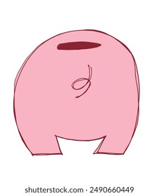 Outline illustration vector image of a piggy bank.
Hand drawn artwork of a piggy bank.
Simple cute original logo.
Hand drawn vector illustration for posters.