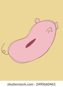 Outline illustration vector image of a piggy bank.
Hand drawn artwork of a piggy bank.
Simple cute original logo.
Hand drawn vector illustration for posters.