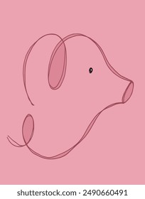 Umriss Illustration Vektorgrafik Bild eines Sparschweins.
Handgezeichnetes Kunstwerk eines Sparschweins.
Einfaches, niedliches Original-Logo.
Handgezeichnete Vektorillustration für Poster.