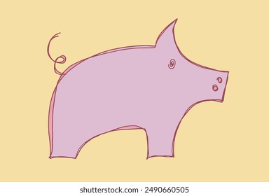 Outline illustration vector image of a piggy bank.
Hand drawn artwork of a piggy bank.
Simple cute original logo.
Hand drawn vector illustration for posters.