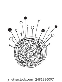 Ilustración de contorno Imagen de Vector de un cojín de pin.
Dibujo a mano de un cojín de alfiler.
Simple lindo logotipo original.
Ilustración vectorial dibujada a mano para carteles.