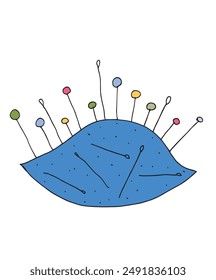 Outline illustration vector image of a pin cushion.
Hand drawn artwork of a pin cushion.
Simple cute original logo.
Hand drawn vector illustration for posters.