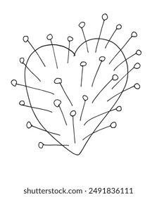 Outline illustration vector image of a pin cushion.
Hand drawn artwork of a pin cushion.
Simple cute original logo.
Hand drawn vector illustration for posters.