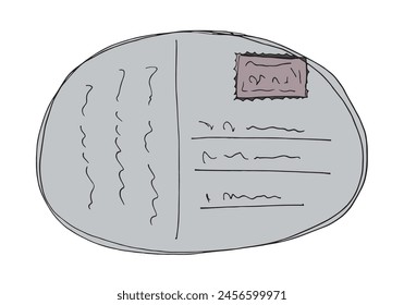 Outline illustration vector image of a postcard.
Hand drawn artwork of a posrcard.
Simple cute original logo.
Hand drawn vector illustration for posters.