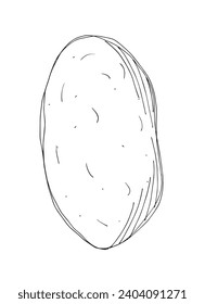 Outline illustration vector image of a potato.
Hand drawn artwork of a potatos.
Simple cute original logo.
Hand drawn vector illustration for posters