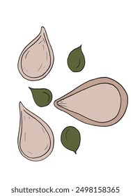Outline illustration vector image of a pumpkin seeds.
Hand drawn artwork of a pumpkin seeds.
Simple cute original logo.
Hand drawn vector illustration for posters.